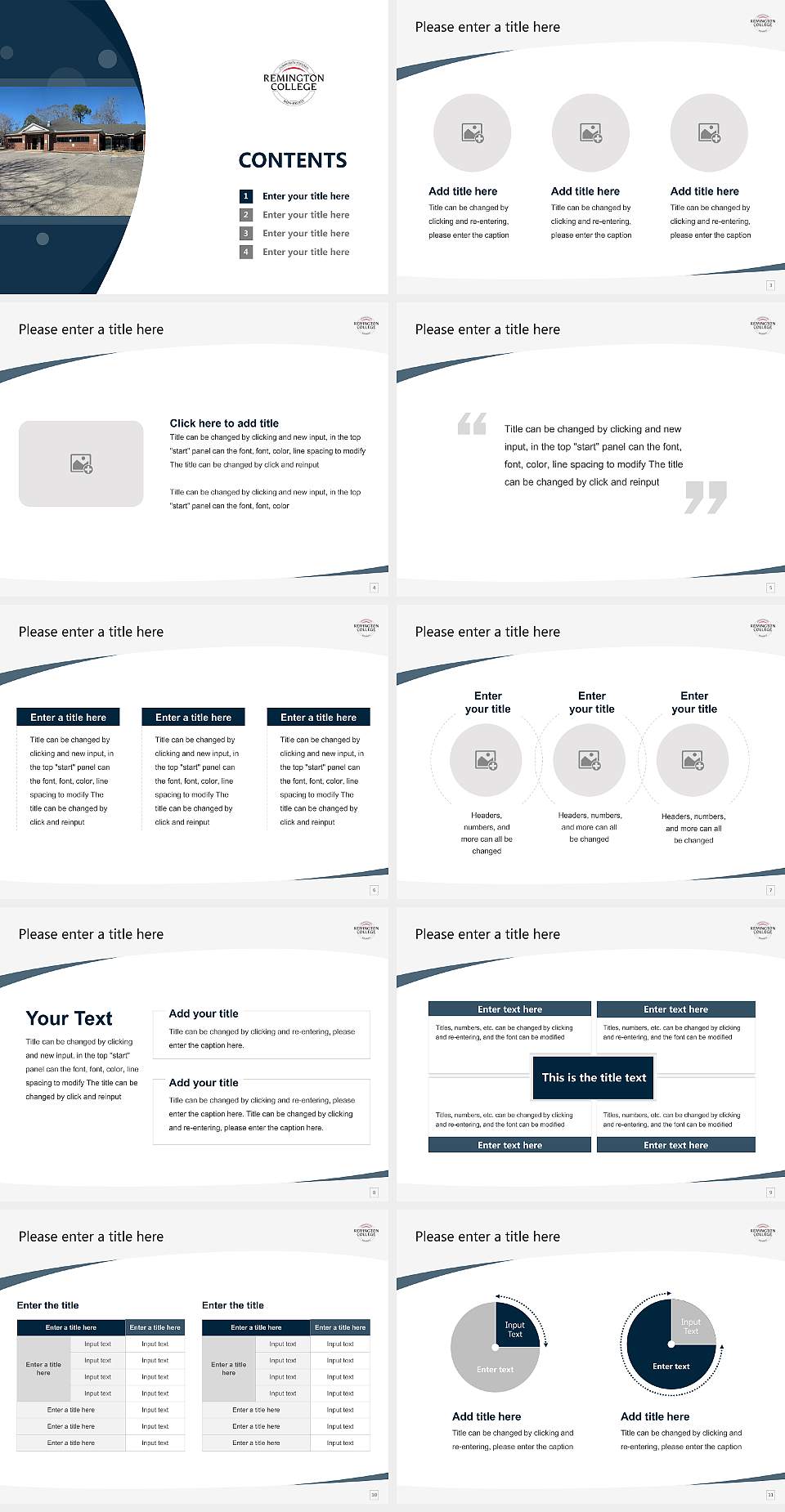 Remington College Mobile Campus Course/Courseware Creation PPT Template4:3 ratio PPT effect preview image2