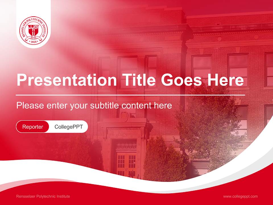 Rensselaer Polytechnic Institute Lecture Sharing and Networking Event PPT Template4:3 ratio PPT effect preview image4