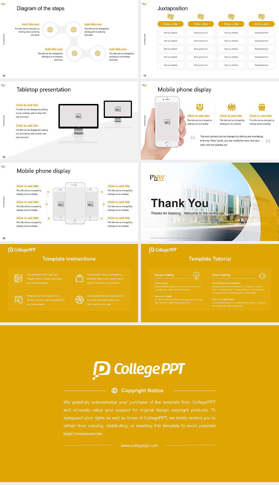Purdue University Northwest Competition/Entrepreneurship Contest PPT Template16:9 ratio PPT effect preview image9