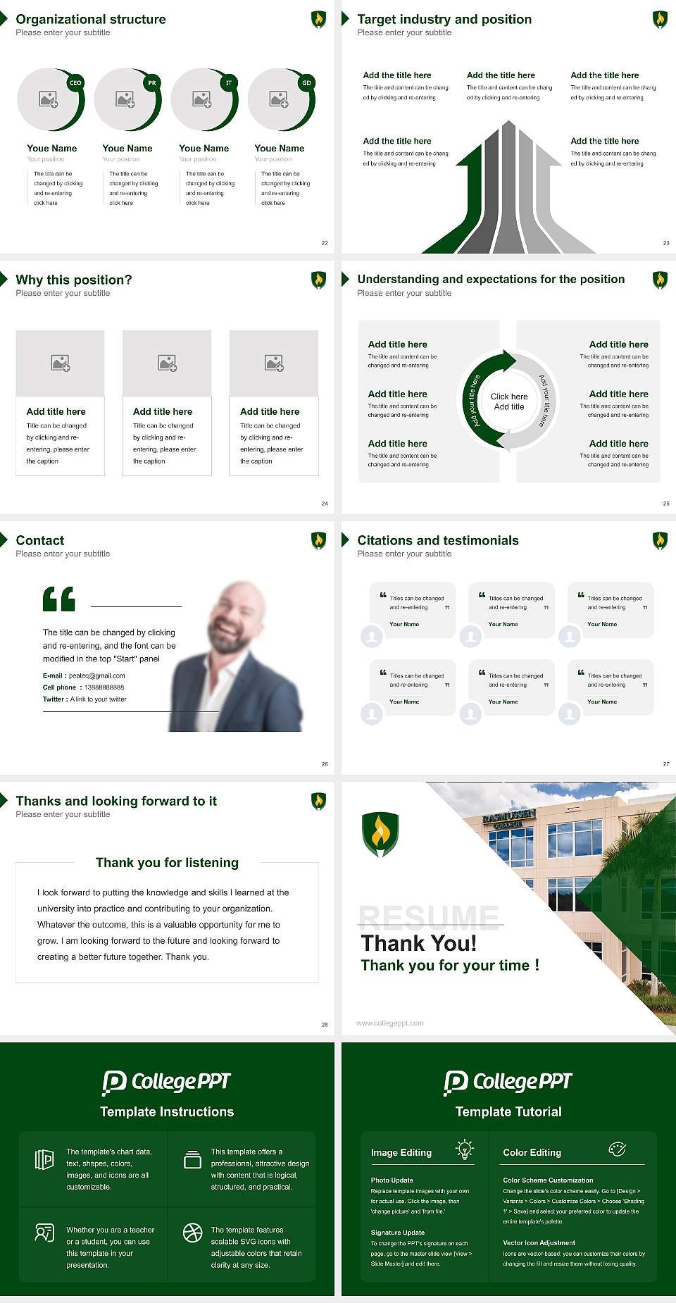 Rasmussen University – Fort Myers Resume PPT Template4:3 ratio PPT effect preview image4