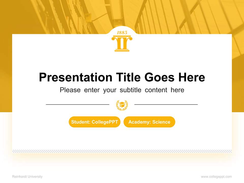 Reinhardt University National Scholarship Defense PPT Template4:3 ratio PPT effect preview image4