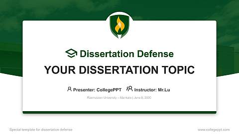 Rasmussen University – Mankato Graduation Thesis Defense PPT Template