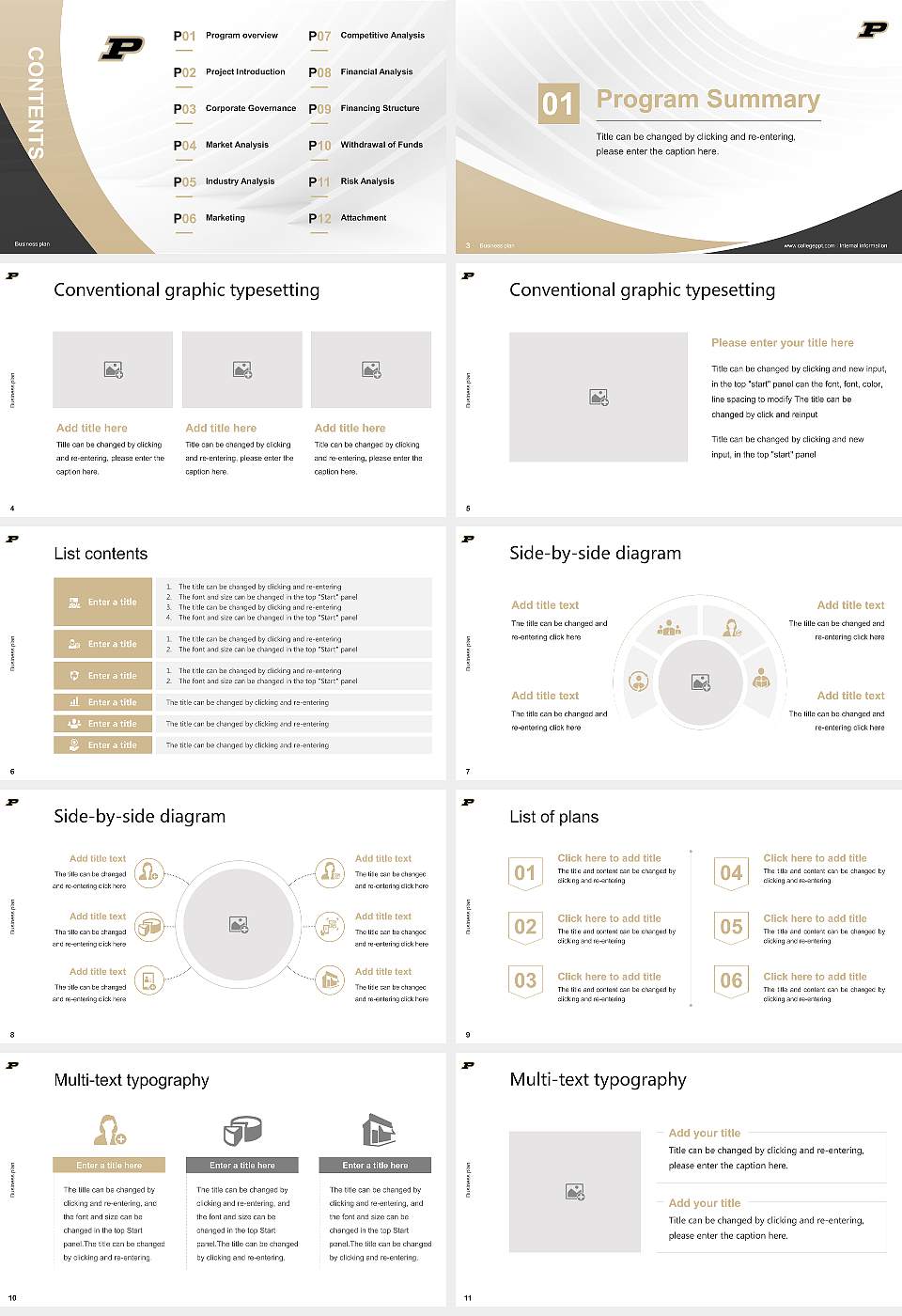 Purdue University-Main Campus Competition/Entrepreneurship Contest PPT Template16:9 ratio PPT effect preview image2