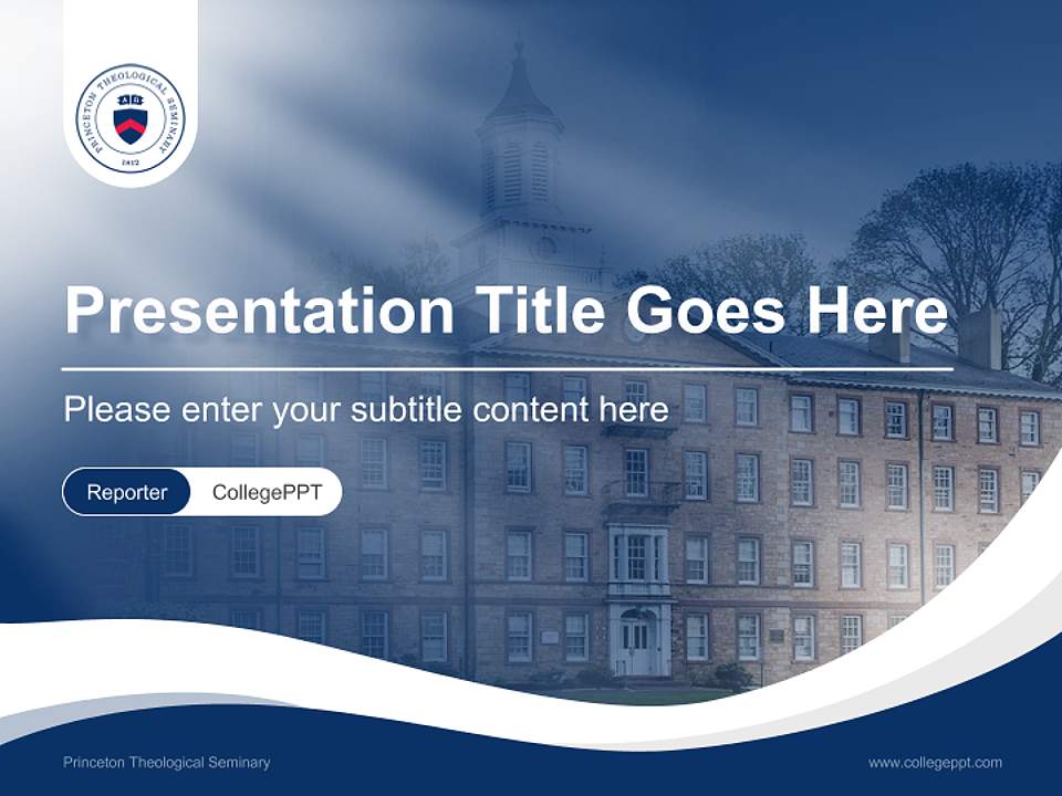 Princeton Theological Seminary Lecture Sharing and Networking Event PPT Template4:3 ratio PPT effect preview image4