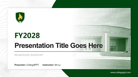 Rasmussen University – Romeoville Joliet Academic Presentation/Research Findings Report PPT Template