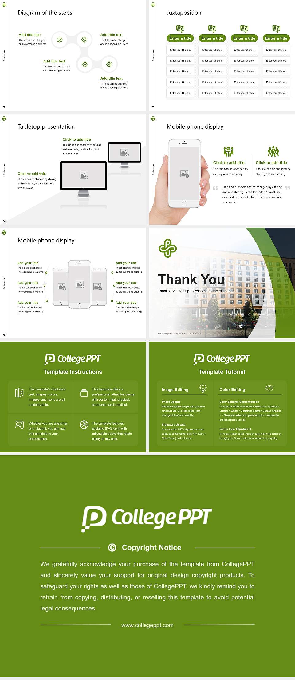 Portland State University Competition/Entrepreneurship Contest PPT Template4:3 ratio PPT effect preview image9