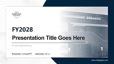 Remington College Dallas Campus Academic Presentation/Research Findings Report PPT Template