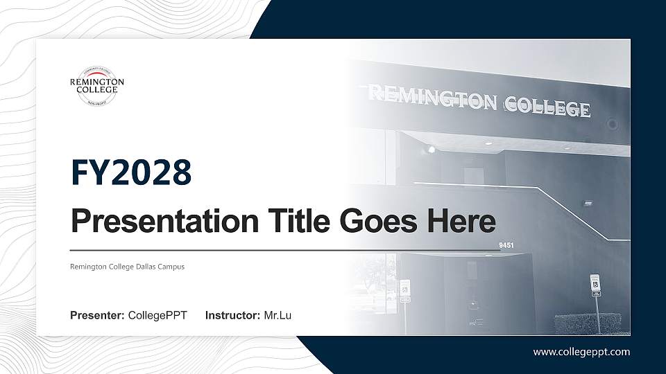 Remington College Dallas Campus Academic Presentation/Research Findings Report PPT Template16:9 ratio PPT effect preview image