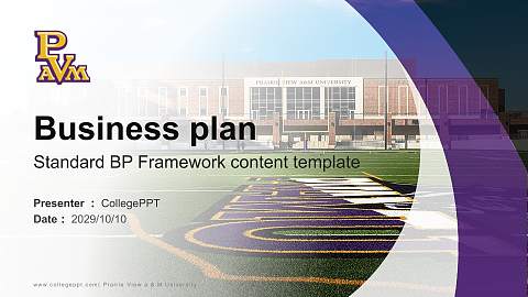 Prairie View a & M University Competition/Entrepreneurship Contest PPT Template