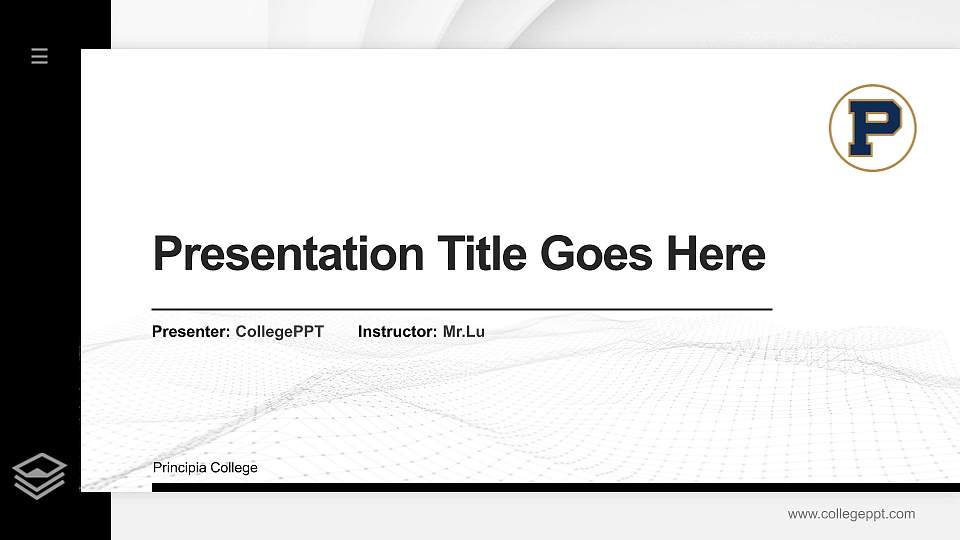 Principia College Thesis Proposal/Graduation Defense PPT Template16:9 ratio PPT effect preview image