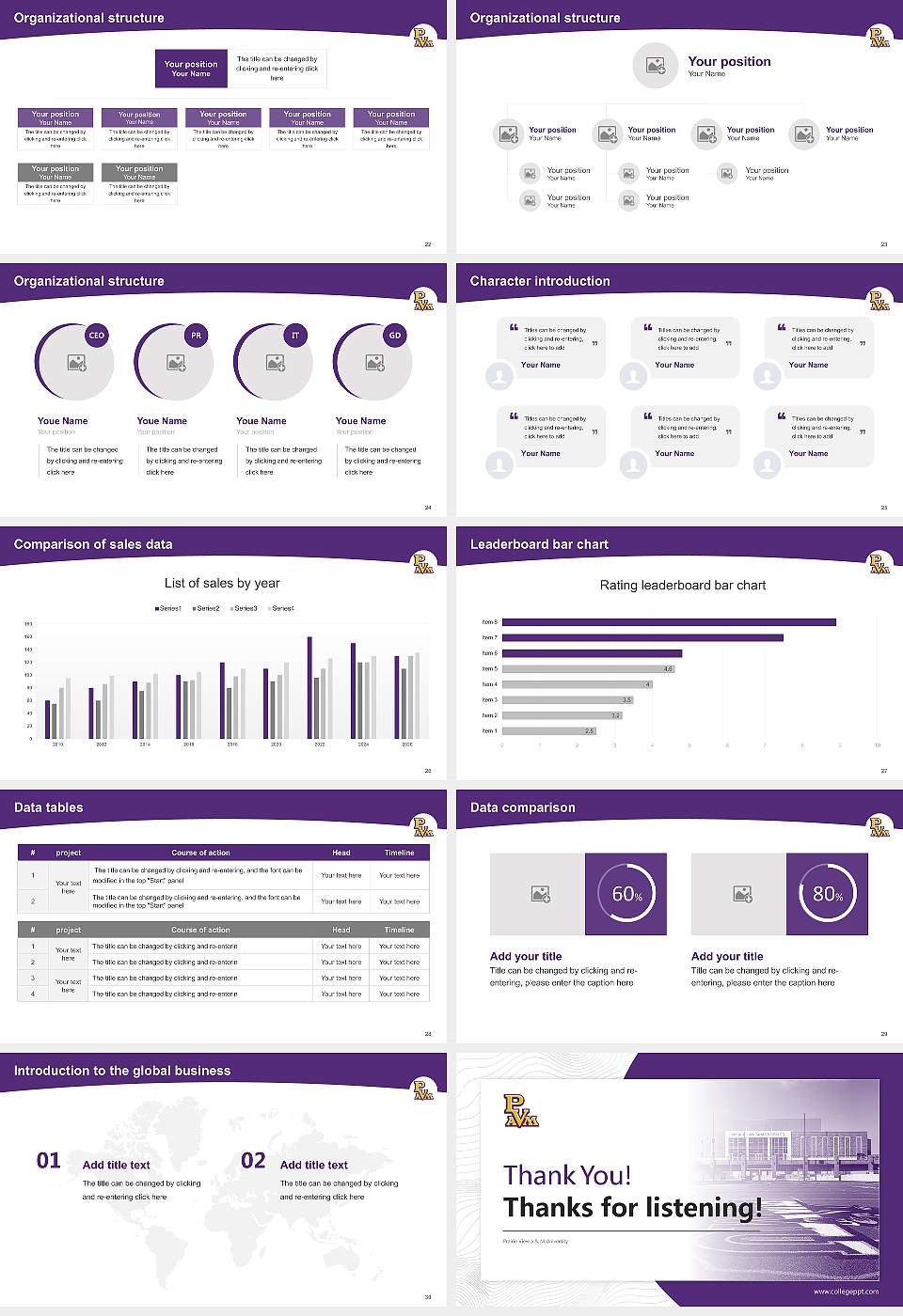 Prairie View a & M University Academic Presentation/Research Findings Report PPT Template16:9 ratio PPT effect preview image4