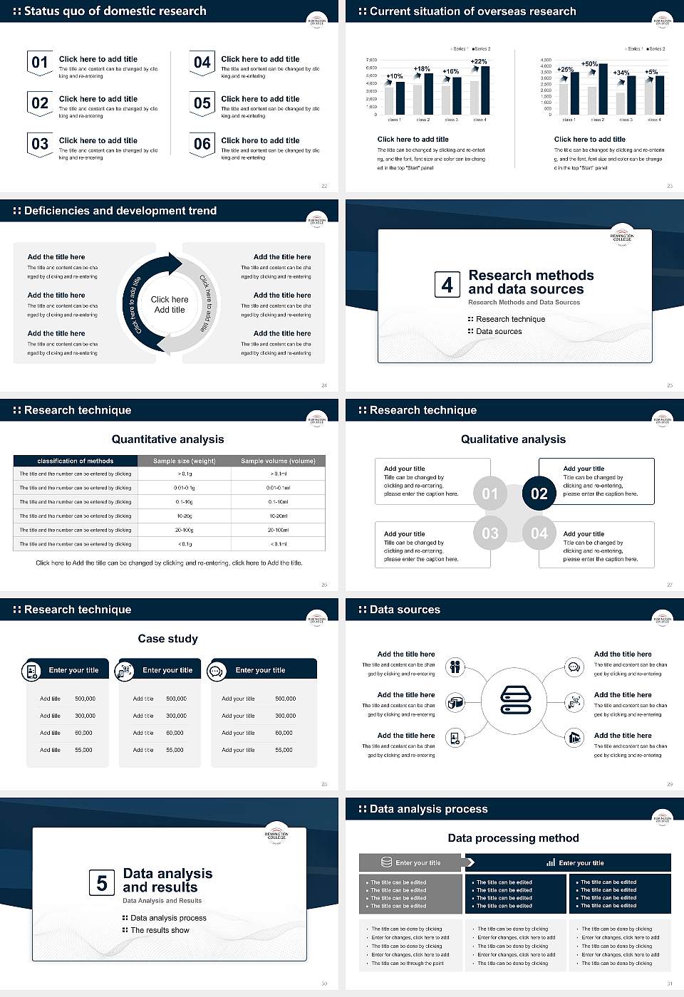 Remington College Dallas Campus Graduation Thesis Defense PPT Template16:9 ratio PPT effect preview image4
