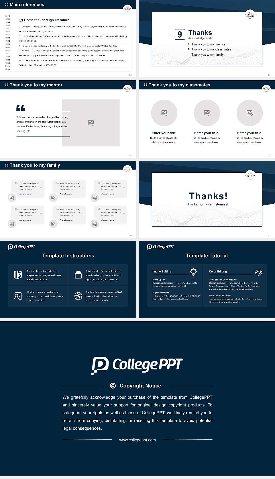 Remington College Dallas Campus Graduation Thesis Defense PPT Template16:9 ratio PPT effect preview image7