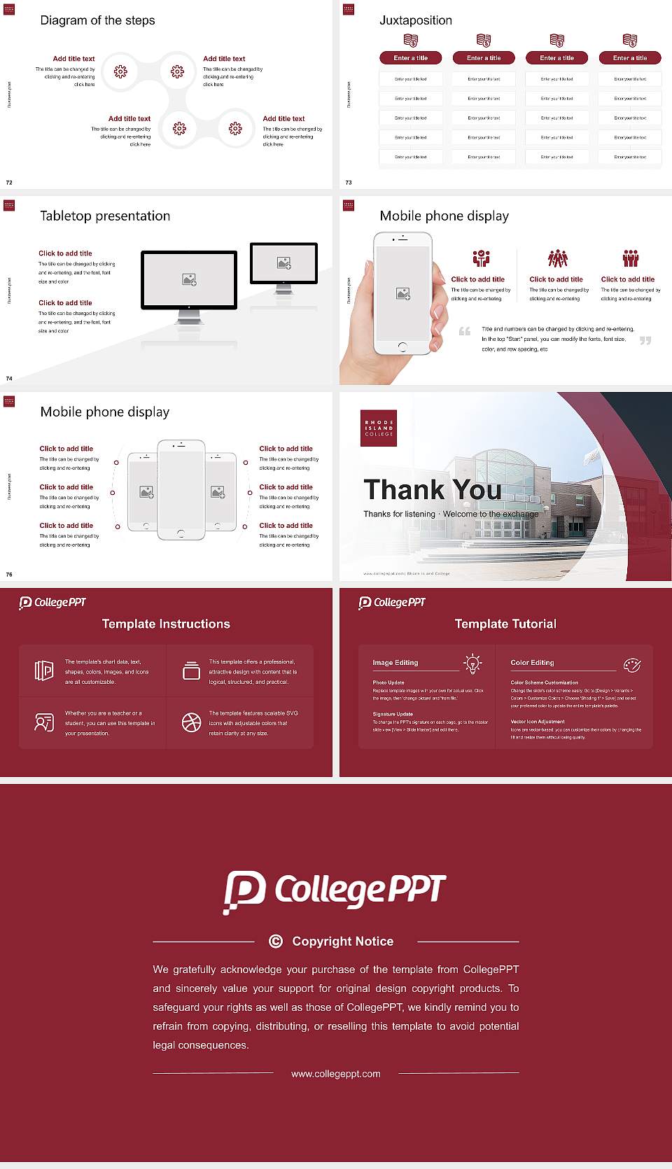 Rhode Island College Competition/Entrepreneurship Contest PPT Template16:9 ratio PPT effect preview image9