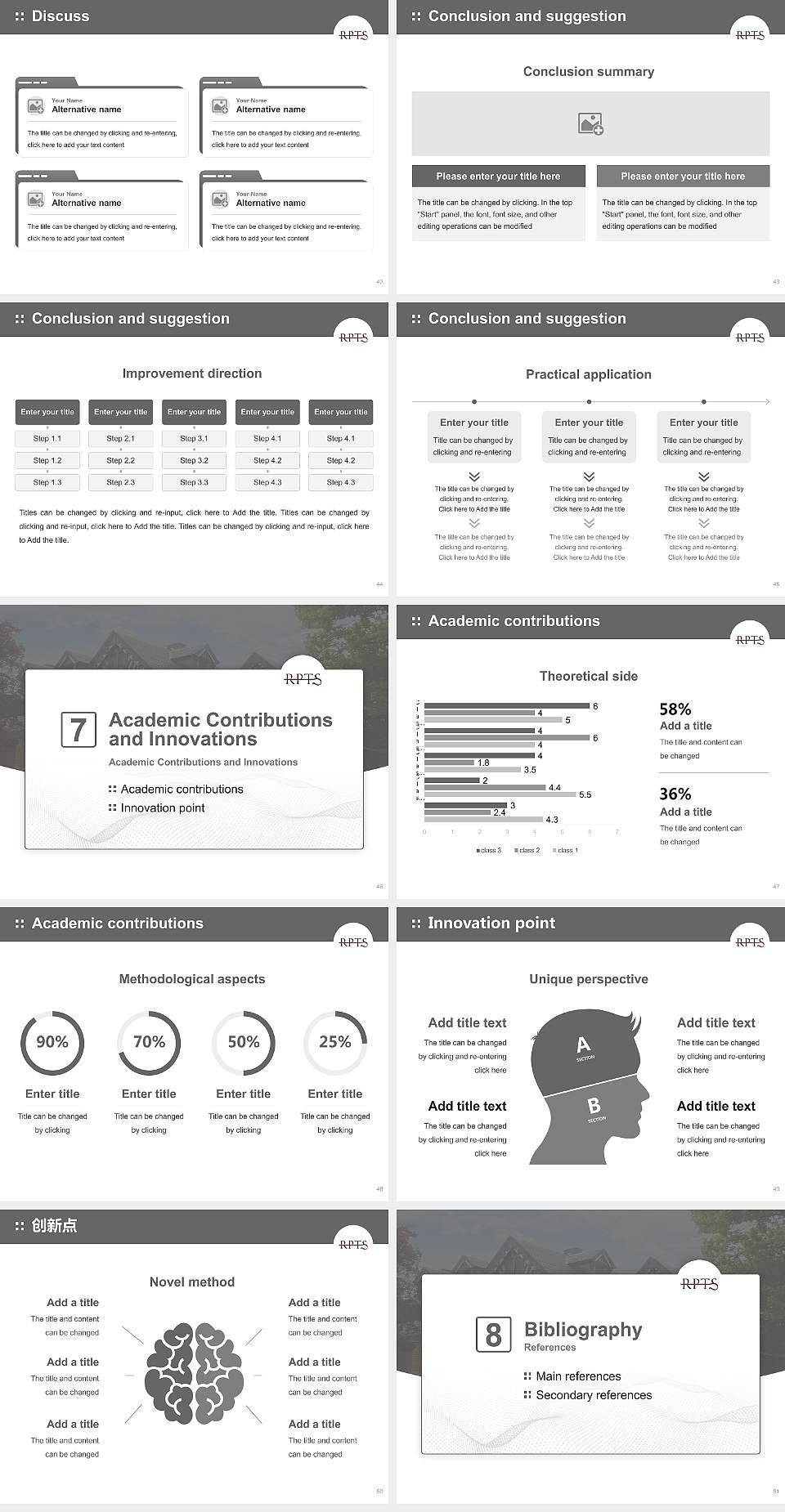 Reformed Presbyterian Theological Seminary Graduation Thesis Defense PPT Template4:3 ratio PPT effect preview image6