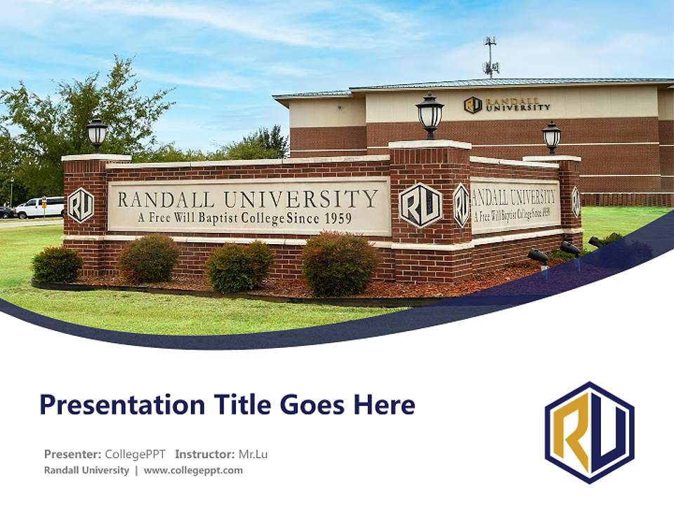 Randall University Course/Courseware Creation PPT Template4:3 ratio PPT effect preview image5