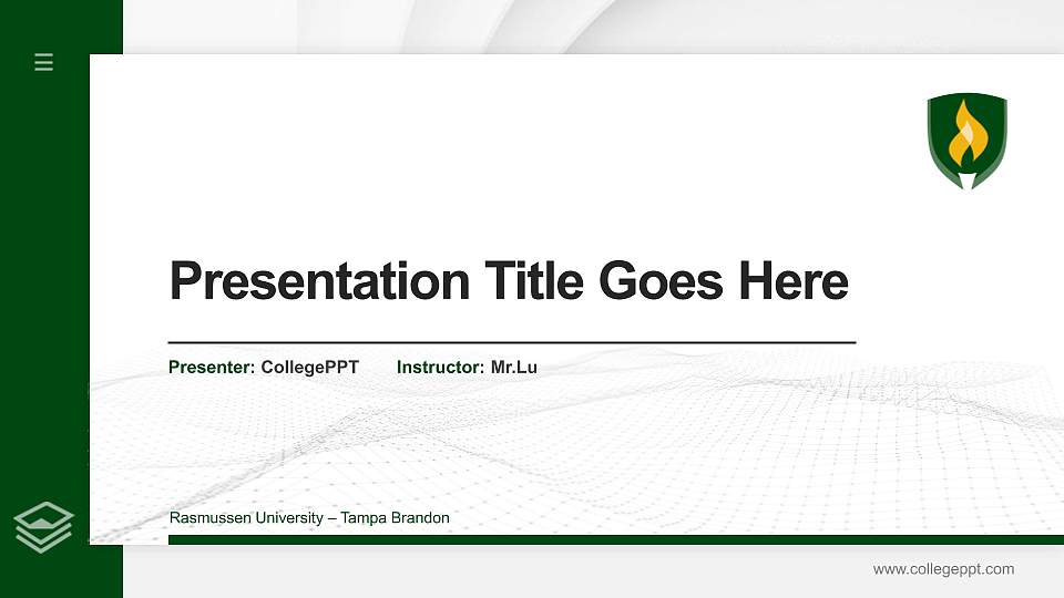 Rasmussen University – Tampa Brandon Thesis Proposal/Graduation Defense PPT Template16:9 ratio PPT effect preview image