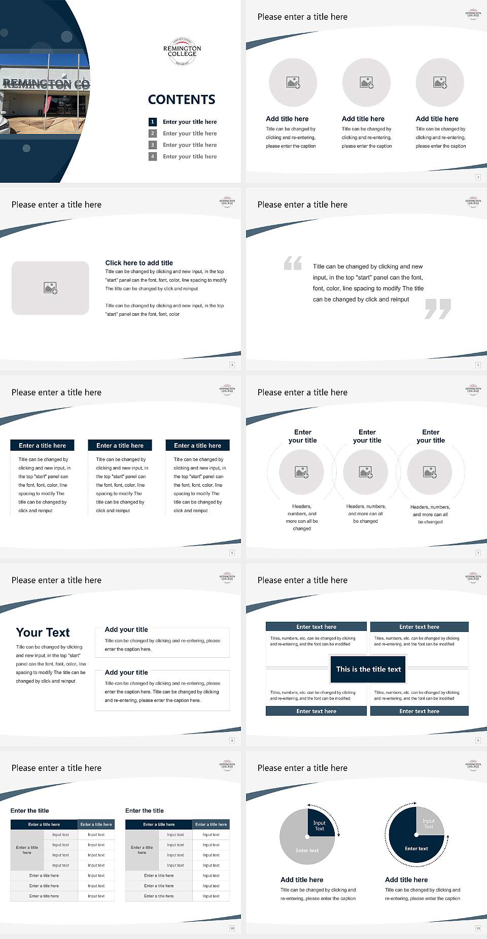 Remington College Fort Worth Campus Course/Courseware Creation PPT Template4:3 ratio PPT effect preview image2