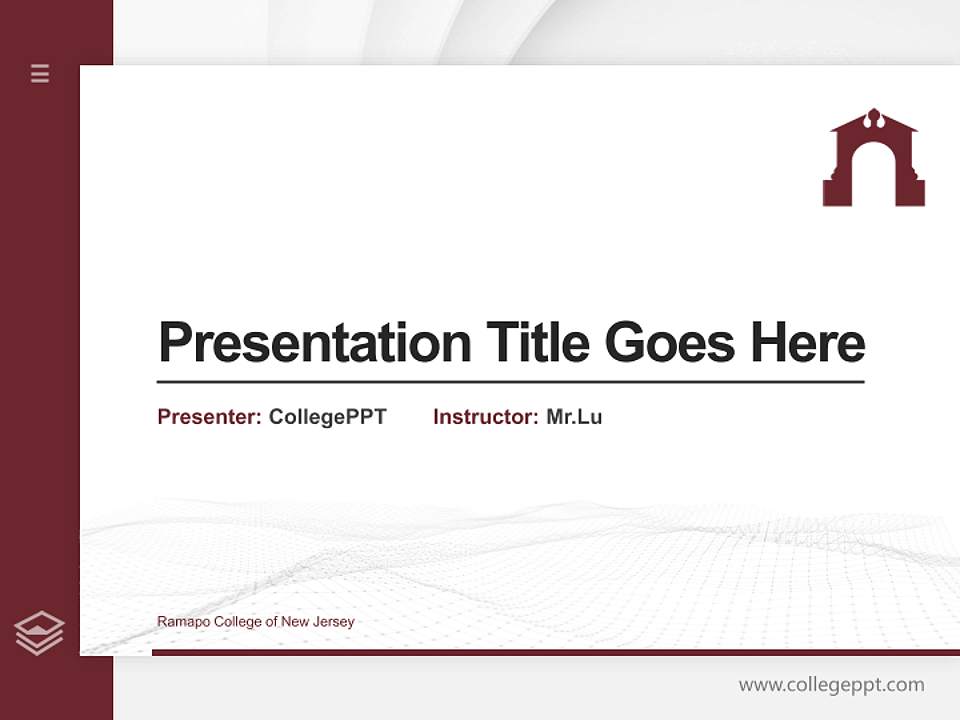 Ramapo College of New Jersey Thesis Proposal/Graduation Defense PPT Template4:3 ratio PPT effect preview image5