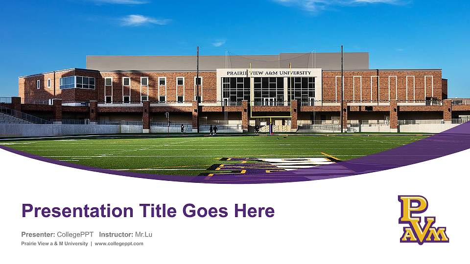 Prairie View a & M University Course/Courseware Creation PPT Template16:9 ratio PPT effect preview image