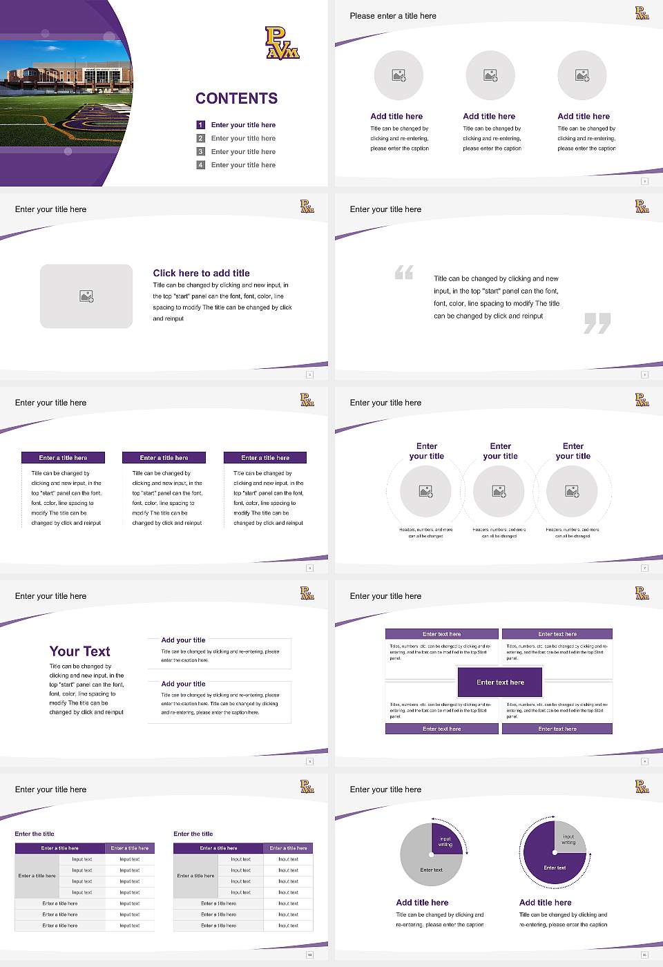 Prairie View a & M University Course/Courseware Creation PPT Template16:9 ratio PPT effect preview image2