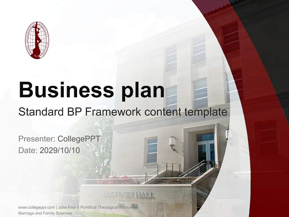 John Paul II Pontifical Theological Institute for Marriage and Family Sciences Competition/Entrepreneurship Contest PPT Template4:3 ratio PPT effect preview image9