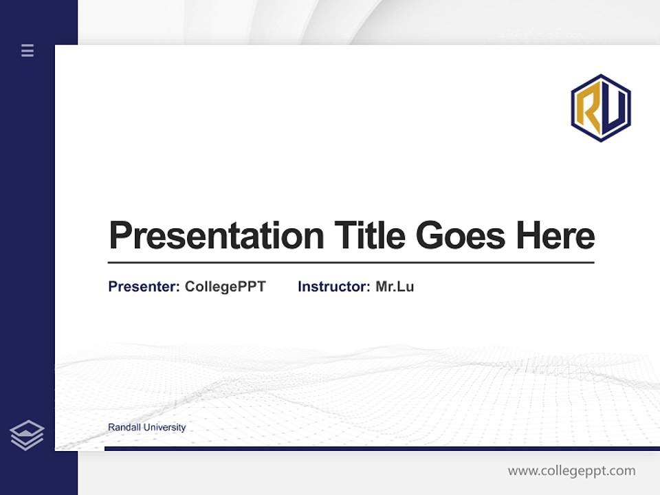 Randall University Thesis Proposal/Graduation Defense PPT Template4:3 ratio PPT effect preview image5