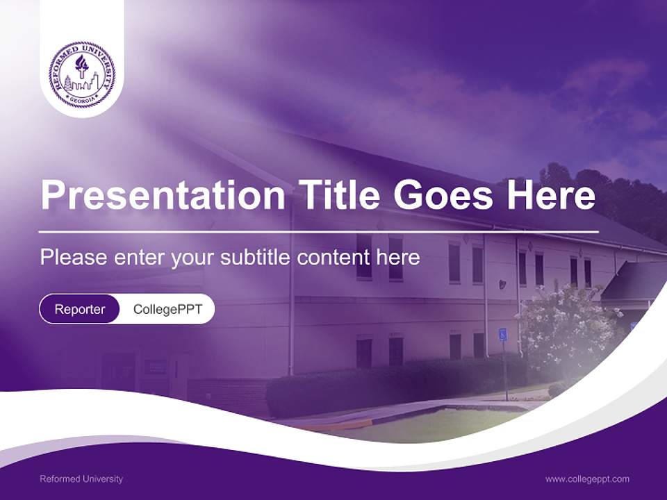 Reformed University Lecture Sharing and Networking Event PPT Template4:3 ratio PPT effect preview image4