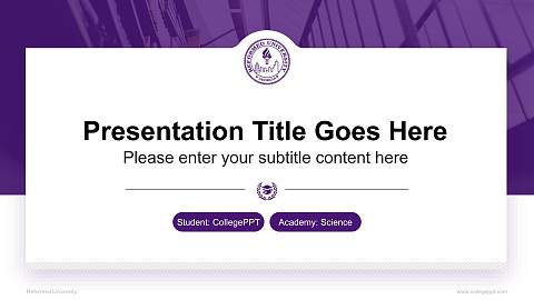 Reformed University National Scholarship Defense PPT Template