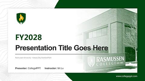 Rasmussen University – Kansas City Overland Park Academic Presentation/Research Findings Report PPT Template