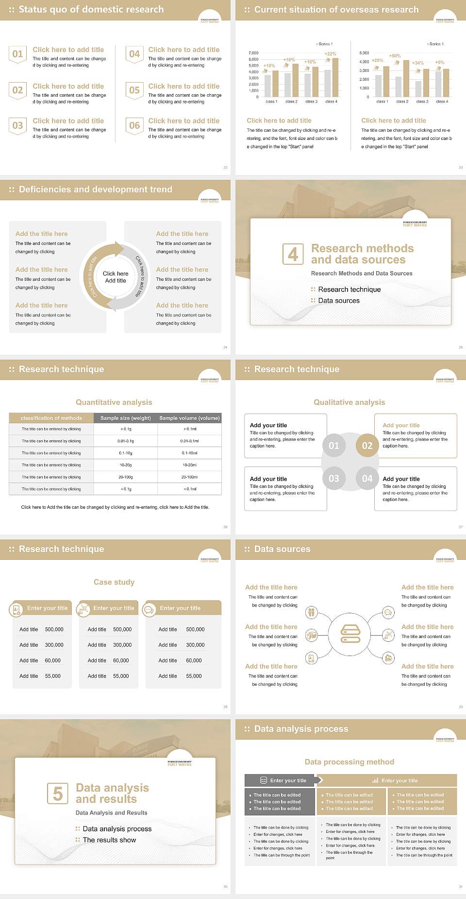 Purdue University Fort Wayne Graduation Thesis Defense PPT Template4:3 ratio PPT effect preview image4