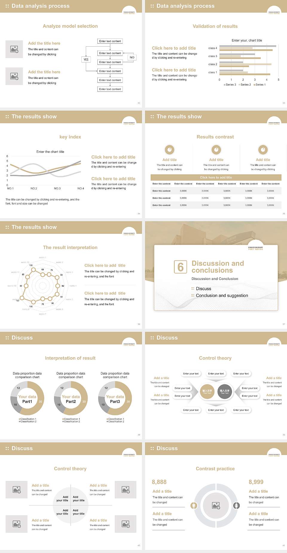 Purdue University Fort Wayne Graduation Thesis Defense PPT Template4:3 ratio PPT effect preview image5