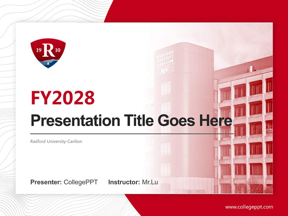 Radford University-Carilion Academic Presentation/Research Findings Report PPT Template4:3 ratio PPT effect preview image5