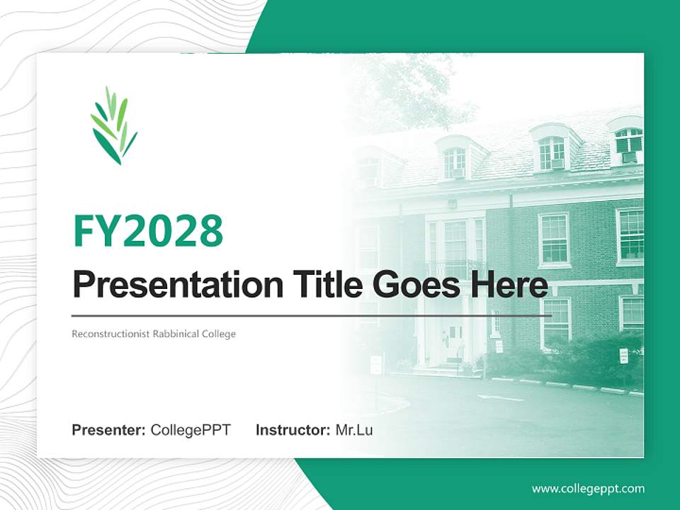 Reconstructionist Rabbinical College Academic Presentation/Research Findings Report PPT Template4:3 ratio PPT effect preview image5