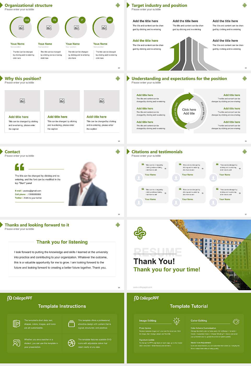 Portland State University Resume PPT Template16:9 ratio PPT effect preview image4