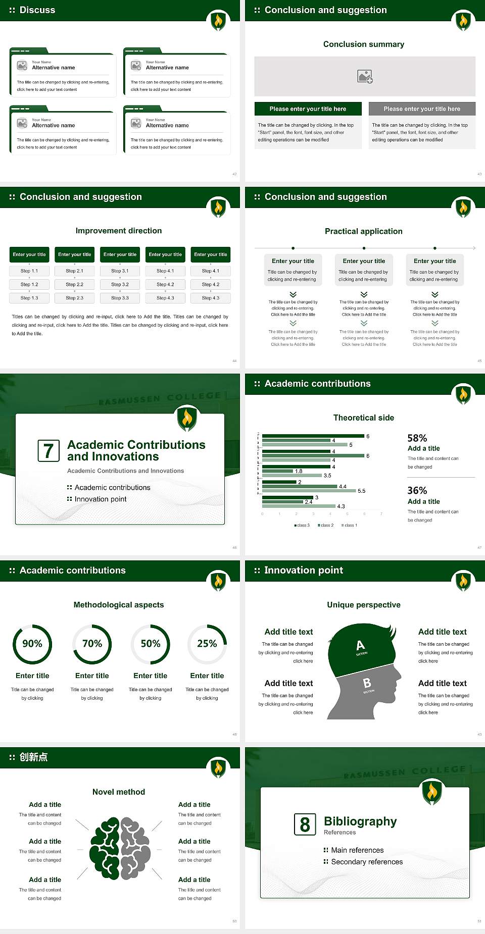 Rasmussen University – Ocala Graduation Thesis Defense PPT Template4:3 ratio PPT effect preview image6