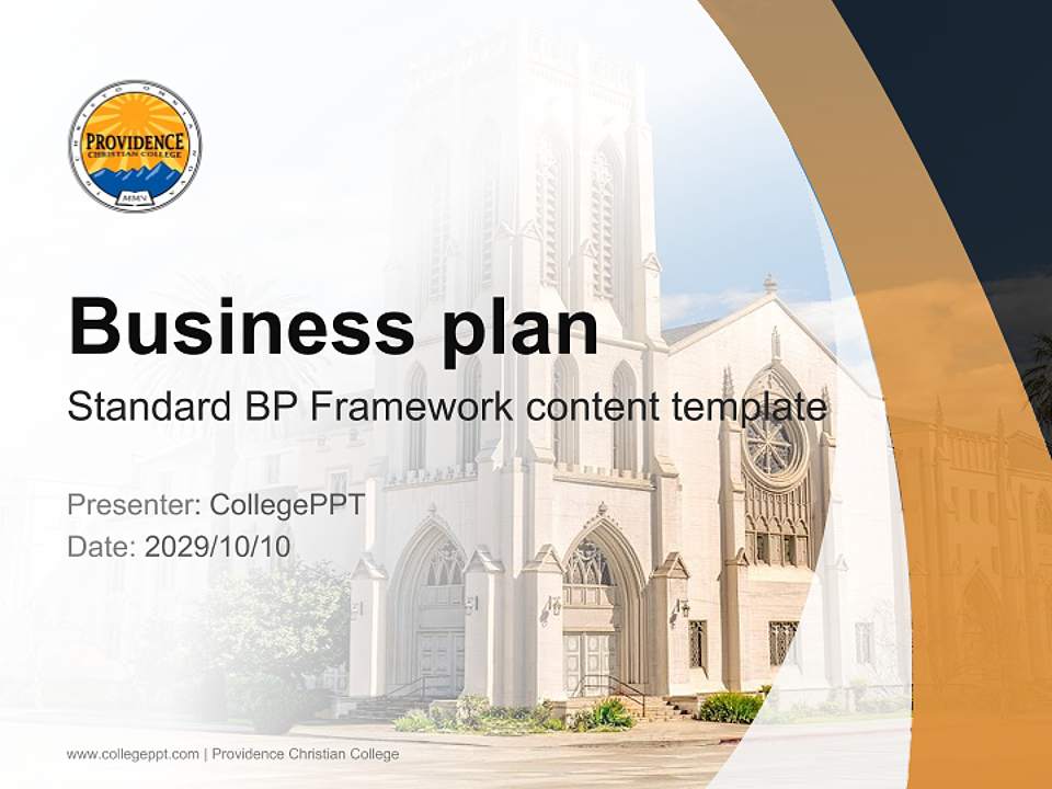 Providence Christian College Competition/Entrepreneurship Contest PPT Template4:3 ratio PPT effect preview image9