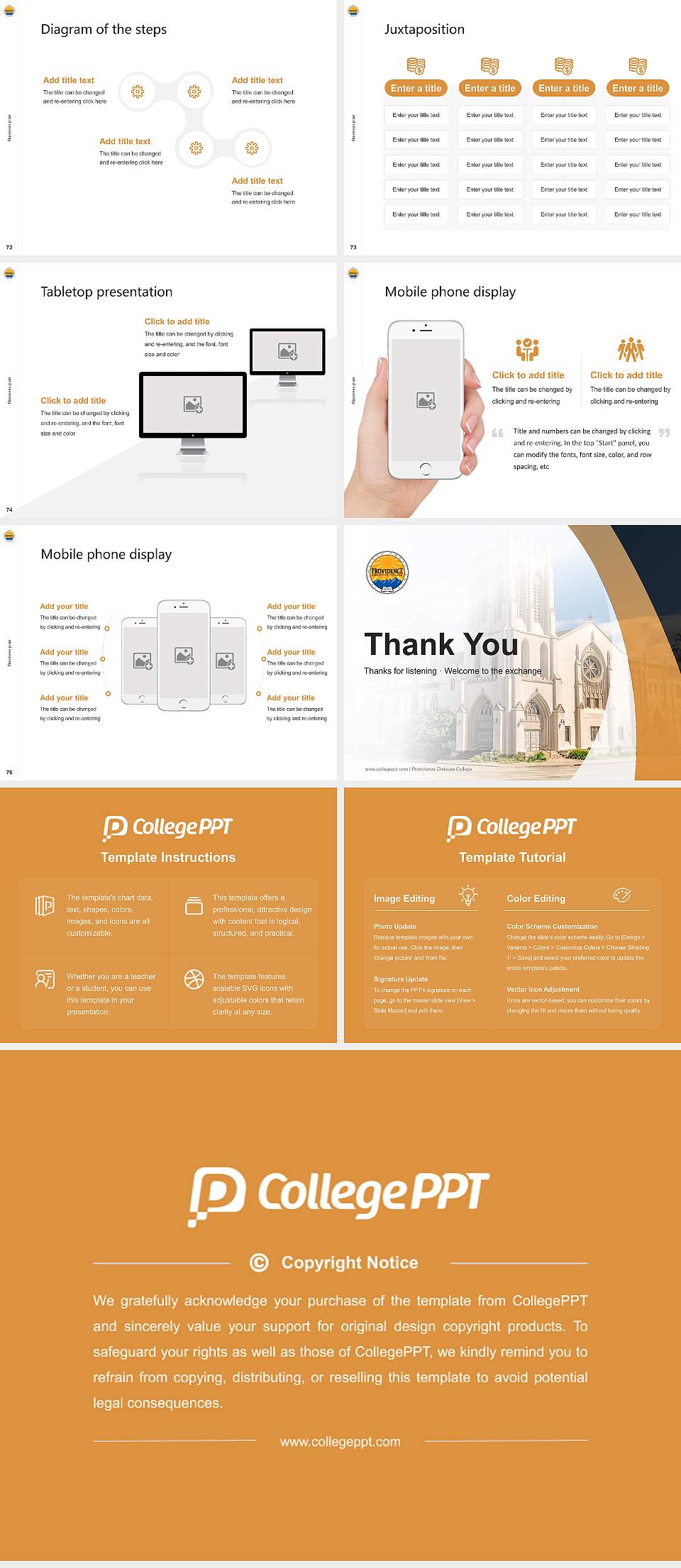 Providence Christian College Competition/Entrepreneurship Contest PPT Template4:3 ratio PPT effect preview image9