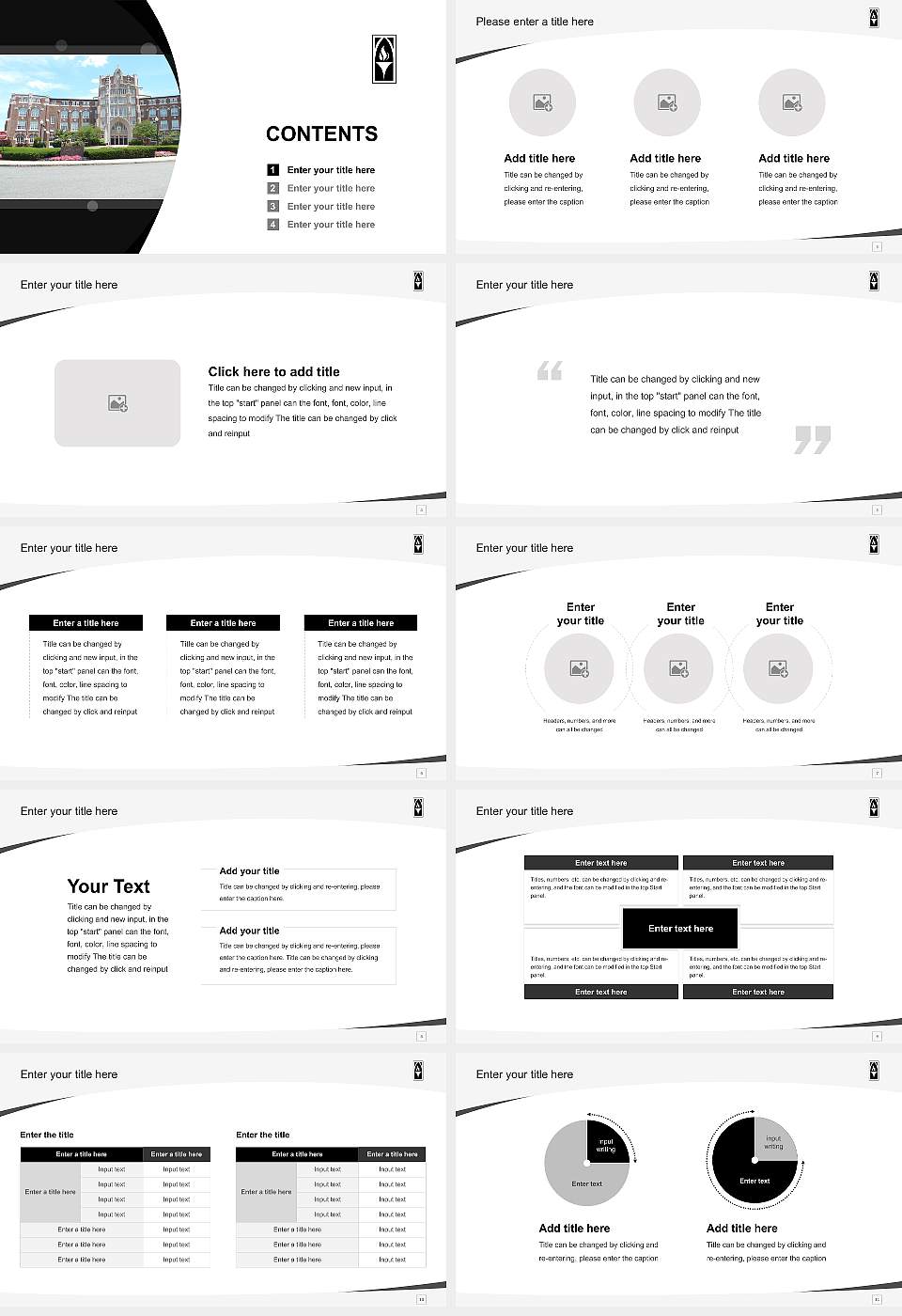 Providence College Course/Courseware Creation PPT Template16:9 ratio PPT effect preview image2