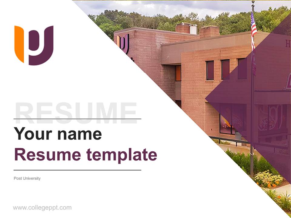Post University Resume PPT Template4:3 ratio PPT effect preview image5
