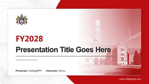 Pontifical College Josephinum Academic Presentation/Research Findings Report PPT Template