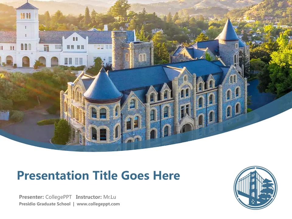 Presidio Graduate School Course/Courseware Creation PPT Template4:3 ratio PPT effect preview image5