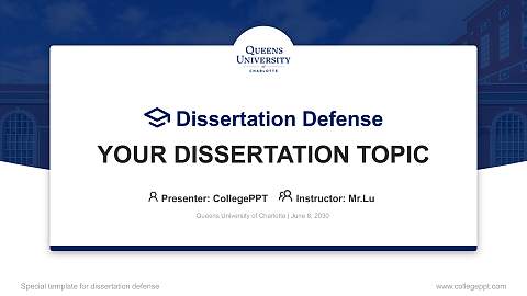 Queens University of Charlotte Graduation Thesis Defense PPT Template