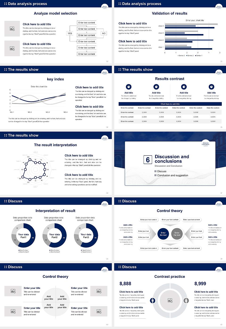 Queens University of Charlotte Graduation Thesis Defense PPT Template16:9 ratio PPT effect preview image5