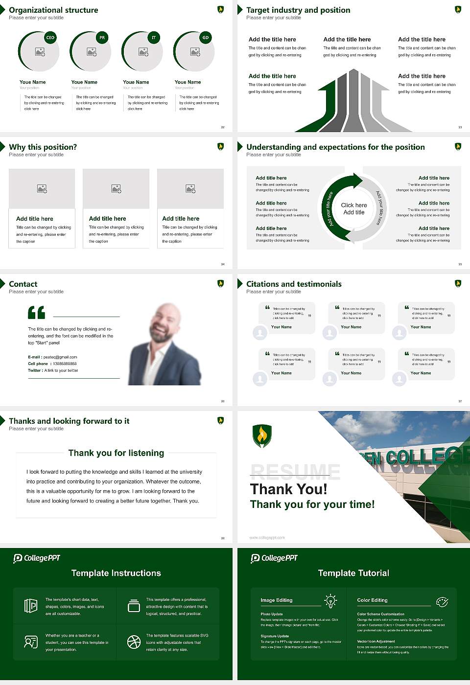 Rasmussen University – Aurora Naperville Resume PPT Template16:9 ratio PPT effect preview image4