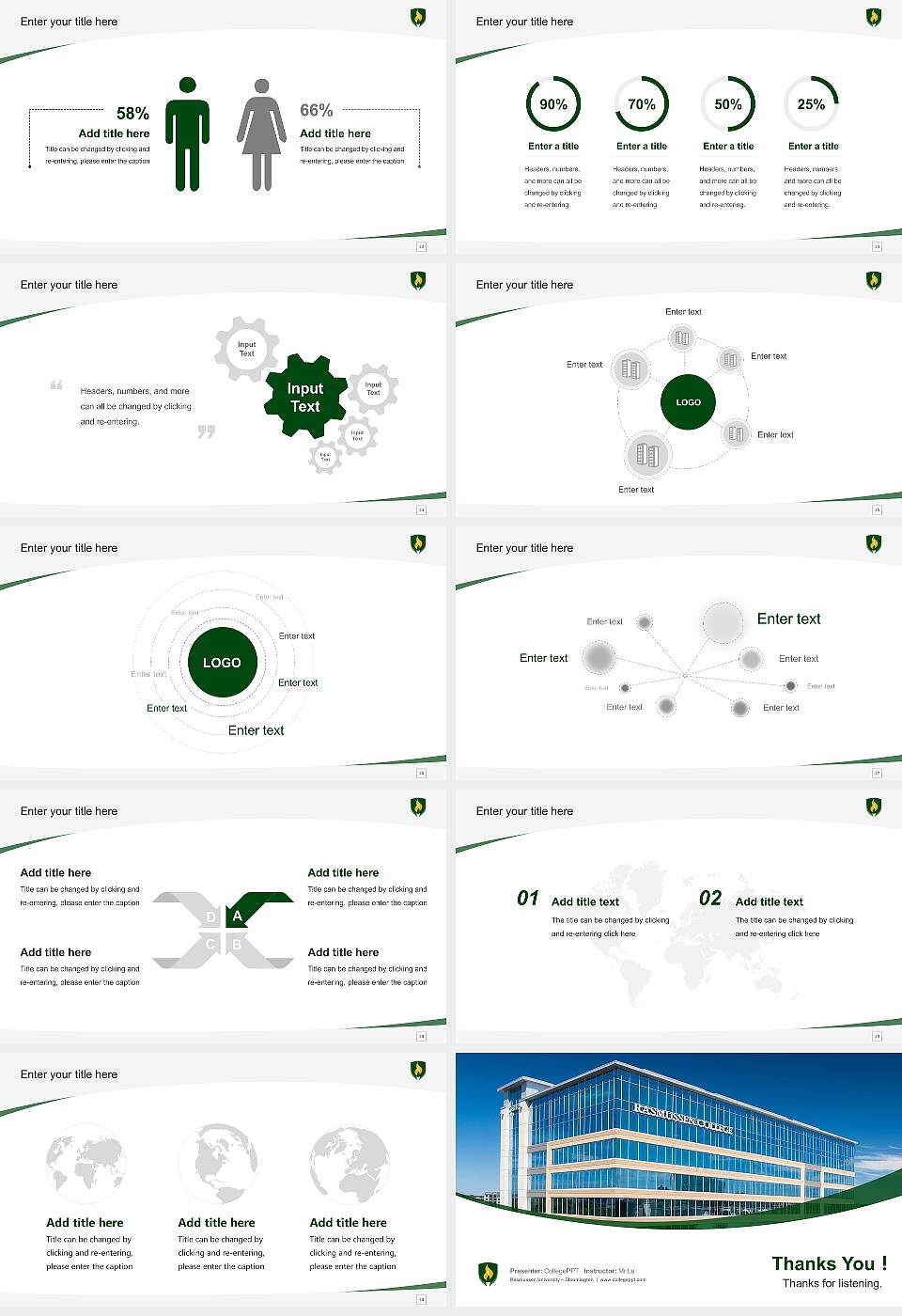 Rasmussen University – Bloomington Course/Courseware Creation PPT Template16:9 ratio PPT effect preview image4