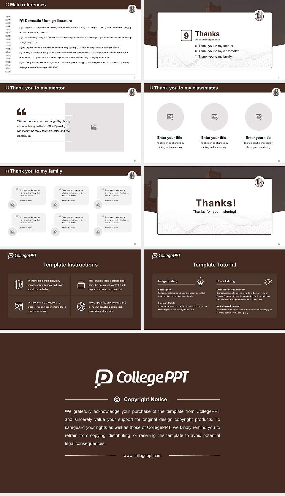 Quincy University Graduation Thesis Defense PPT Template16:9 ratio PPT effect preview image7