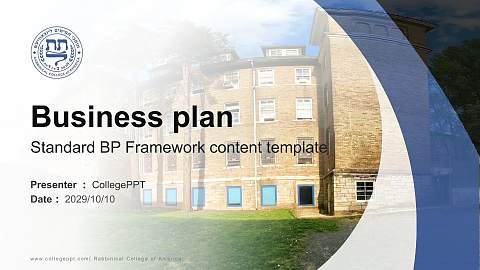 Rabbinical College of America Competition/Entrepreneurship Contest PPT Template