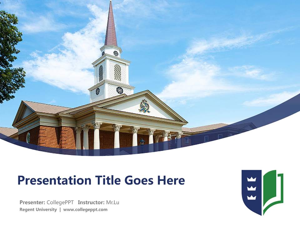 Regent University Course/Courseware Creation PPT Template4:3 ratio PPT effect preview image5