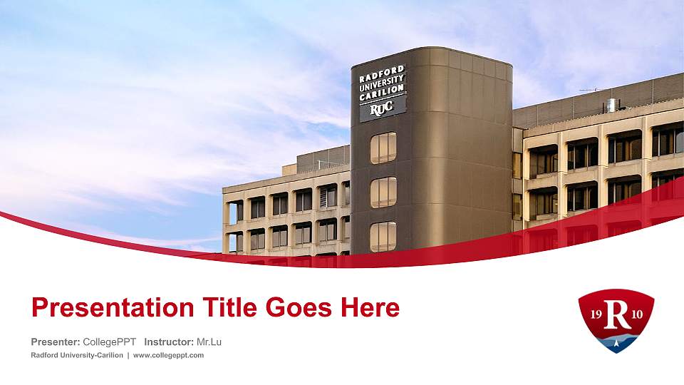 Radford University-Carilion Course/Courseware Creation PPT Template16:9 ratio PPT effect preview image